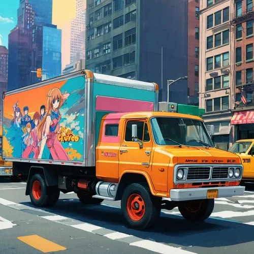 delivery truck,new york taxi,cybertruck,easter truck,nyk,truck,smartruck,food truck,delivery trucks,hijet,pick-up truck,mail truck,crunchyroll,monogatari,pick up truck,truckmaker,delivery service,truckmakers,delivering,day of the dead truck,Illustration,Japanese style,Japanese Style 03