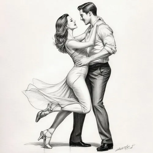 dancing couple,latin dance,salsa dance,vintage man and woman,ballroom dance,vintage drawing,rockabilly,valentine day's pin up,argentinian tango,vintage boy and girl,tango argentino,rockabilly style,retro 1950's clip art,50's style,square dance,valentine pin up,waltz,pencil drawings,pencil drawing,fifties,Illustration,Black and White,Black and White 30