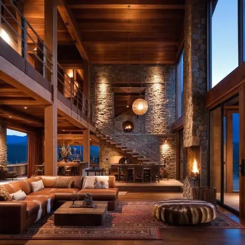 loft,fire place,luxury home interior,the cabin in the mountains,beautiful home,house in the mountains,fireplaces,chalet,fireplace,great room,house in mountains,log home,amanresorts,interior modern design,rustic,living room,interior design,home interior,dreamhouse,wooden beams,Photography,General,Realistic