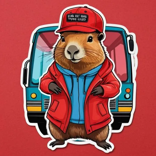 beaver,marmot,rodentia icons,park ranger,groundhog,beavers,beaver rat,little bear,left hand bear,slothbear,squirell,campervan,gopher,alpine marmot,musical rodent,sticker,marmota marmota,camper,badger,nutria-young,Unique,Design,Sticker