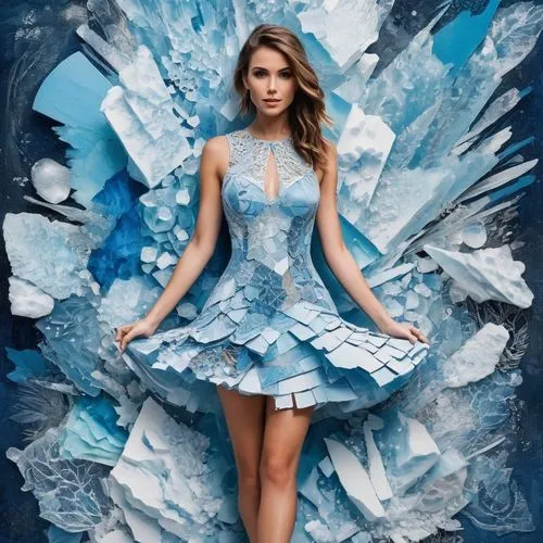 ice queen,ice princess,blue snowflake,crystallize,the snow queen,winterblueher,Unique,Paper Cuts,Paper Cuts 06