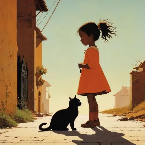 little girl in wind,arrietty,chomet,miaoulis,little boy and girl,the little girl,millar,kiki,little girl reading,mostovoy,black cat,esquina,nebria,piaf,sarafina,studio ghibli,little girl,serafina,champney,jiji the cat,Conceptual Art,Sci-Fi,Sci-Fi 17