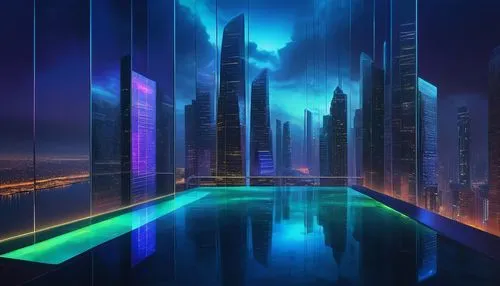 futuristic landscape,cybercity,futuristic architecture,futuristic art museum,futuristic,sky space concept,cityscape,hypermodern,metropolis,cyberport,3d background,cube background,monoliths,areopolis,fantasy city,city skyline,skyscrapers,glass wall,dubai,ultramodern,Illustration,Realistic Fantasy,Realistic Fantasy 30