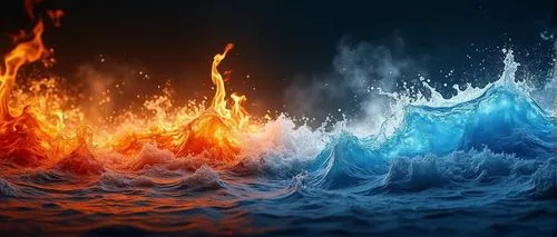 fire and water,fire background,dancing flames,elemental,fire dance,splash photography