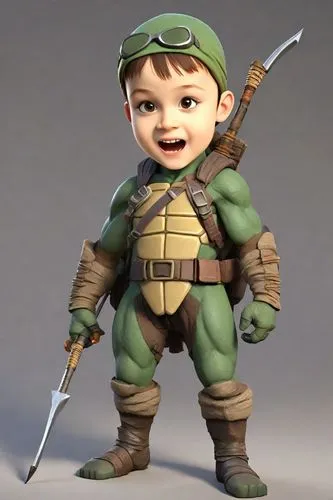 teenage mutant ninja turtles,monkey soldier,troop,robin hood,pubg mascot,raphael,patrol,khaki,gnome,turtle,baby turtle,michelangelo,war monkey,army men,scandia gnome,soldier,leonardo,park ranger,trachemys,zookeeper,Digital Art,3D