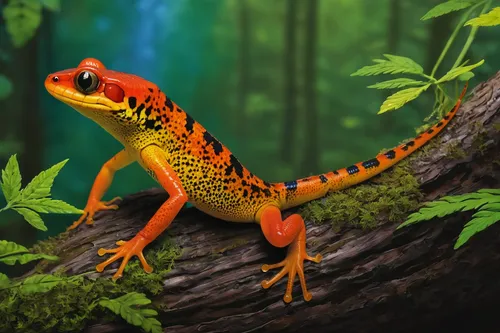 malagasy taggecko,day gecko,red eft,true salamanders and newts,hyssopus,eleutherodactylus,oriental fire-bellied toad,iguanidae,california newt,furcifer pardalis,chroicocephalus ridibundus,philomachus pugnax,pacific newt,golden poison frog,fire-bellied toad,cretoxyrhina,coral finger tree frog,woodland salamander,wonder gecko,climbing salamander,Illustration,Realistic Fantasy,Realistic Fantasy 06