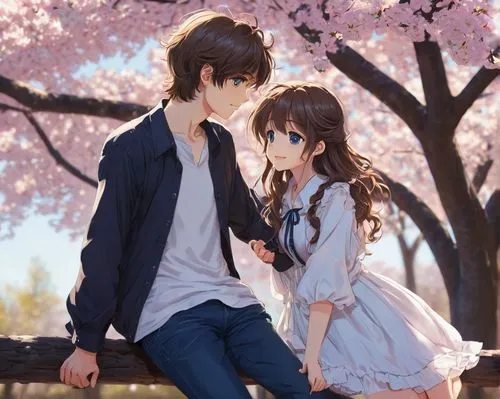 the cherry blossoms,takato cherry blossoms,cherry blossoms,chidori is the cherry blossoms,girl and boy outdoor,cherry blossom,cold cherry blossoms,teika,hanami,japanese sakura background,spring background,sarumi,cherry petals,shinran,tomoharu,cherry trees,ichinose,cherry blossom festival,sakura background,springtime background,Conceptual Art,Graffiti Art,Graffiti Art 06