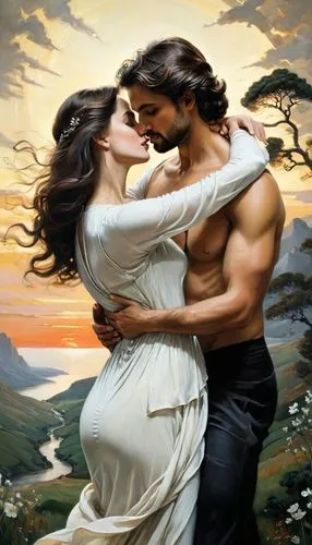 garamantes,ardeth,alcide,romanza,kahlan,amantes,Art,Classical Oil Painting,Classical Oil Painting 02