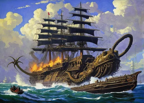 manila galleon,galleon ship,baltimore clipper,barquentine,pirate ship,galleon,naval battle,victory ship,full-rigged ship,steam frigate,trireme,sloop-of-war,two-handled sauceboat,sail ship,sea fantasy,pirate treasure,mayflower,portuguese galley,pirates,inflation of sail,Art,Classical Oil Painting,Classical Oil Painting 27