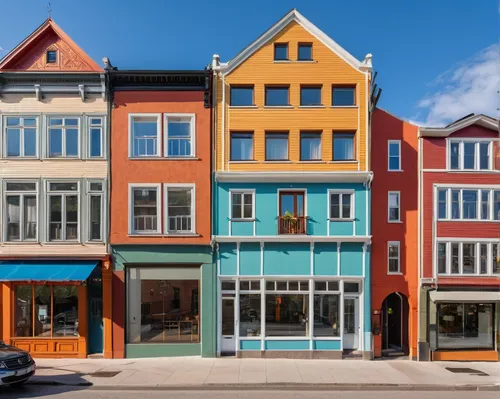 colorful facade,christianshavn,homes for sale in hoboken nj,mixed-use,row houses,blauhaus,half-timbered,townhouses,beautiful buildings,glass facades,homes for sale hoboken nj,trondheim,half-timbered houses,facades,store fronts,old town house,hoboken condos for sale,danish house,row of houses,serial houses,Photography,General,Realistic