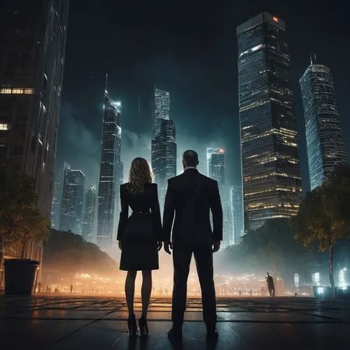 black city,gotham,lexcorp,vigilantes,agents,metahumans,kastle,replicants,passengers,skyfall,capcities,city at night,oscorp,man and woman,caprica,amcorp,spymasters,tall buildings,cybercity,europacorp,Conceptual Art,Fantasy,Fantasy 11