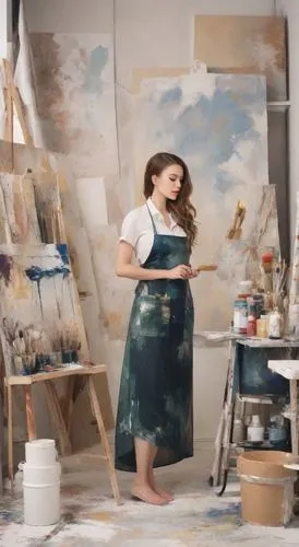 painting technique,italian painter,experimenter,meticulous painting,painter,in a studio