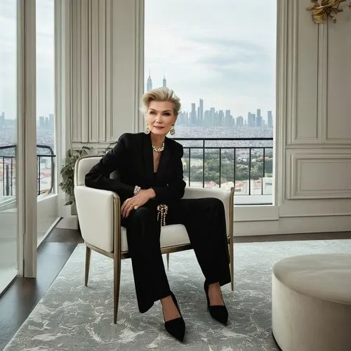 vanity fair,pantsuit,ceo,woman in menswear,business woman,official portrait,business women,sitting on a chair,cruella de ville,businesswoman,vogue,elegant,power icon,real estate agent,senator,fabulous,femme fatale,gena rolands-hollywood,woman power,female hollywood actress,Photography,Fashion Photography,Fashion Photography 11