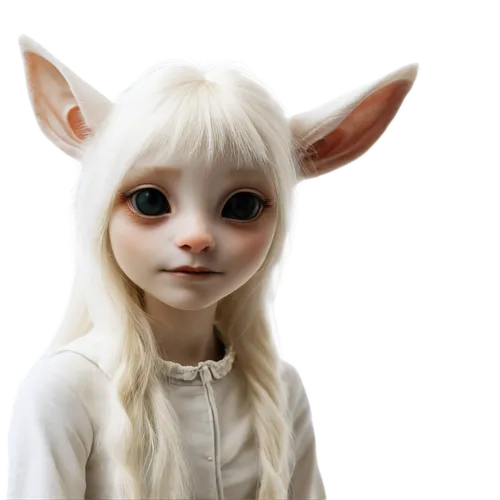 fennec,child fox,eglantine,violet head elf,female doll,faun,sphynx,white rabbit,elf,white cat,cullen skink,fennec fox,goblin,doll's facial features,artist doll,imp,porcelaine,3d rendered,ibexes,jerboa,Illustration,Realistic Fantasy,Realistic Fantasy 14