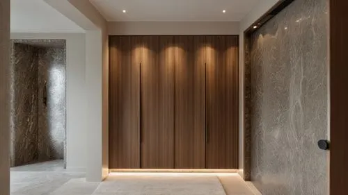 modern minimalist bathroom,travertine,hallway space,luxury bathroom,paneling,rovere,Photography,General,Realistic