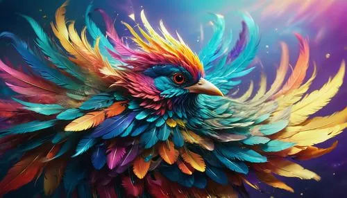 color feathers,phoenix rooster,uniphoenix,featherlike,feathers bird,blue and gold macaw,colorful birds,plumes,macaw hyacinth,fairy peacock,fenix,garuda,macaw,phoenixes,peacock,parrot feathers,feathers,feathery,beautiful macaw,pheonix,Illustration,Realistic Fantasy,Realistic Fantasy 39