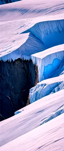 Frozen glacier, icy blue surface, snow-capped peaks, rugged terrain, crevices, seracs, misty atmosphere, morning sunlight, panoramic view, 1/3 composition, shallow depth of field, cool color tone, cin