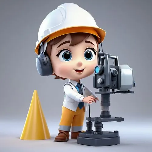 female worker,theodolite,utilityman,microstock,seamico,repairman,Unique,3D,3D Character