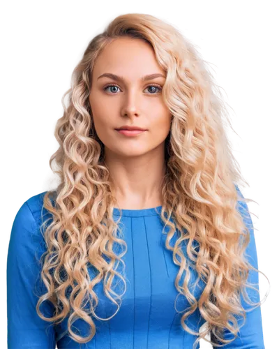 Long curly wig, blonde hair, soft texture, shiny surface, loose waves, shoulder-length, lace front, natural parting, slight messiness, casual style, relaxed atmosphere, warm lighting, 3/4 composition,