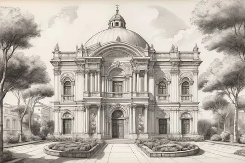 borromini,collegiate basilica,cathedral,minor basilica,basilica,calcutta,sapienza,the basilica,monastery of santa maria delle grazie,gpib,thomasian,gereja,sancta,gothic church,basilique,glyptotek,salone,venanzio,archdiocese,smolny,Illustration,Black and White,Black and White 30