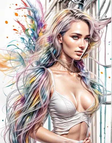 boho art,unicorn art,world digital painting,watercolor mermaid,unicorn background,mermaid background,rainbow unicorn,rainbow pencil background,digital art,unicorn and rainbow,fantasy art,fantasy portrait,color 1,rainbow background,digital painting,color feathers,fashion illustration,digital artwork,faerie,colorful background