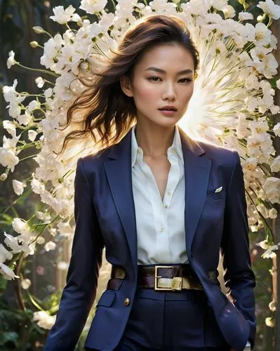 navy suit,pantsuits,asami,pantsuit,asian woman,woman in menswear,ninagawa,asian vision,japanese woman,masako,xiaoqing,ayako,maxmara,business woman,asian,vietnamese,elegant,kreuk,kira,arden,Conceptual Art,Fantasy,Fantasy 11