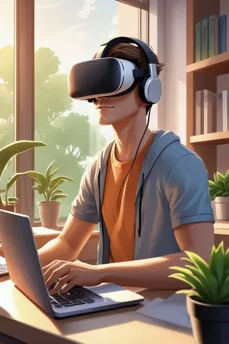 vr headset,virtual reality headset,virtual landscape,virtual world,virtuality,virtual reality,vr,sbvr,virtually,digital nomads,wireless headset,virtual,oculus,virtualisation,game illustration,sci fiction illustration,virtual identity,freelancer,3d rendering,vrml,Illustration,American Style,American Style 13