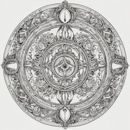 circular ornament,decorative plate,salver,mandala illustration,floral ornament,silverwork,ornament,mandala drawing,light-alloy rim,dharma wheel,glass ornament,trinitarian,mandala,lalique,sigillum,art deco ornament,medallion,mandala design,mandala background,water lily plate,Illustration,Black and White,Black and White 03