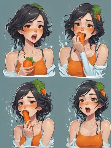 ice cream icons,woman eating apple,fruits icons,fruit icons,oranges,set of cosmetics icons,Unique,Design,Character Design