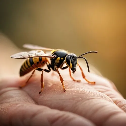 miniaturowy osa na dłoni,vespula,hornet hover fly,medium-sized wasp,giant bumblebee hover fly,hymenoptera,bee,hornet mimic hoverfly,drone bee,syrphidae,silk bee,megachilidae,yellowjacket,wasps,apis me