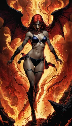 fire angel,fire siren,fire devil,inferno,devil,fire background,fiery,pillar of fire,phoenix,flame spirit,angel and devil,evil woman,flame of fire,mystique,firestar,fire dancer,dark angel,scarlet witch,fantasy woman,heaven and hell,Illustration,American Style,American Style 02