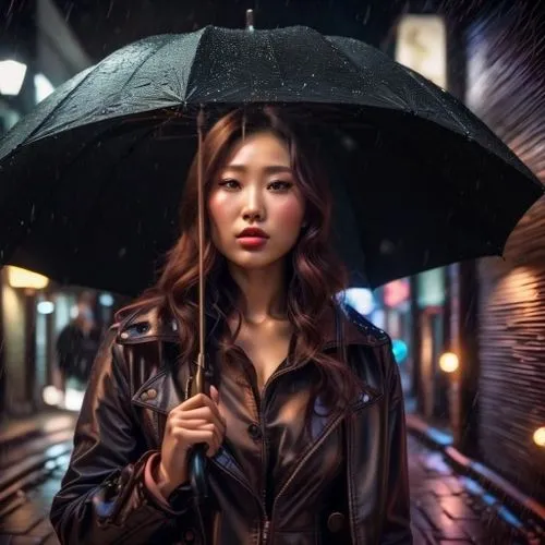 remove the umbrella, make the background according to the surrounding,asian umbrella,fujiko,umbrella,japanese umbrella,asian woman,japanese woman,in the rain,walking in the rain,heavy rain,photorealis