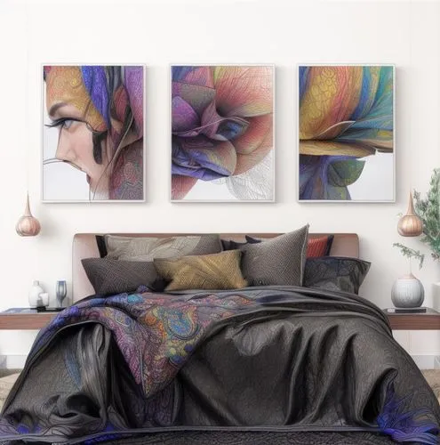 boho art,boho art style,flower painting,bohemian art,bedspreads,tapestries