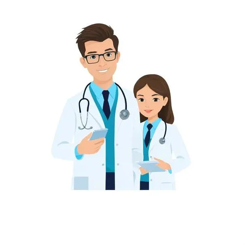 doctor
,a couple of people in white lab coats,medical illustration,healthscout,endocrinologist,veterinarians,cartoon doctor,endocrinologists