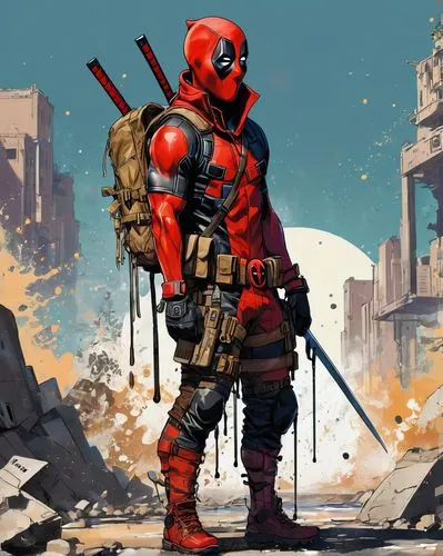 deadpool,dead pool,vanterpool,deathstroke,mercenary,daredevil,red super hero,superhero background,mercenario,skotnikov,azzarello,brawler,avenging,hellboy,eradicator,bleszinski,supersoldier,crossbones,scorch,deadshot,Conceptual Art,Graffiti Art,Graffiti Art 08