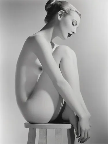 woman sitting,blumenfeld,archipenko,girl sitting,horst,wooden figure,Photography,Black and white photography,Black and White Photography 09