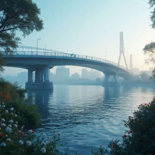 scenic bridge,riverside,cryengine,bridge,river landscape,han river,oxenbridge,dnieper,riverlands,riversides,dnipro,riverbank,dandong,heart of love river in kaohsiung,jiangyan,hangzhou,soundbridge,petrzalka,morning mist,bridges,Photography,General,Realistic