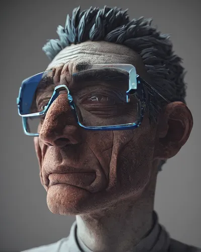 3d man,3d model,3d rendered,3d render,elderly man,cyber glasses,cinema 4d,b3d,3d figure,material test,kosmus,pensioner,medic,3d,engineer,elderly person,grandpa,3d modeling,render,old man,Art,Artistic Painting,Artistic Painting 34