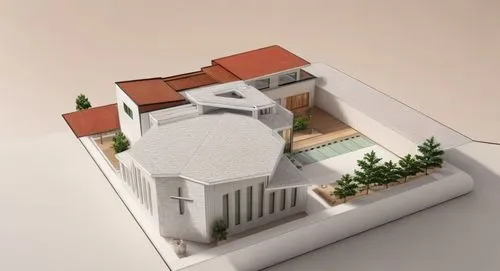 model house,roman villa,3d rendering,miniature house,byzantine architecture,3d model,medieval architecture,monastery of santa maria delle grazie,school design,byzantine museum,roman excavation,roman t