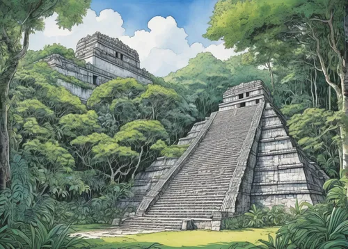 maya civilization,maya city,chichen itza,chichen-itza,step pyramid,temples,eastern pyramid,pyramid,yucatan,stone pyramid,ancient buildings,ancient city,candi rara jonggrang,aztec,pyramids,artemis temple,ancient civilization,white temple,poseidons temple,borobudur,Illustration,Black and White,Black and White 13