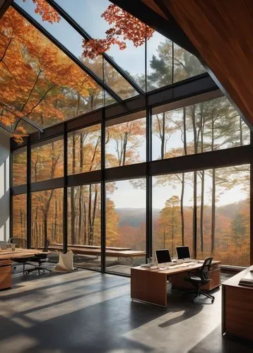 sunroom,the cabin in the mountains,glass roof,house in the mountains,forest house,mirror house,snohetta,glass wall,house in mountains,autumn camper,folding roof,cubic house,daylighting,autumn motive,fall landscape,autumn decor,interior modern design,modern living room,frame house,glass panes,Illustration,Retro,Retro 19