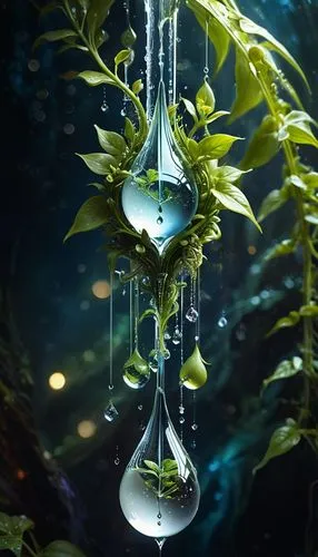 hanging plant,pendulum,hanging lantern,water drip,pendulums,waterdrop,Conceptual Art,Fantasy,Fantasy 11