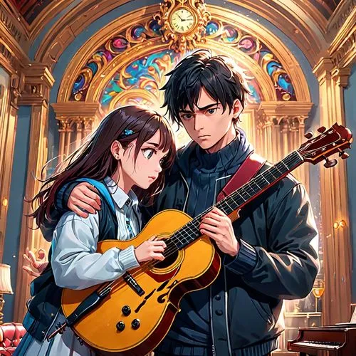 a musician who struggles with thoughts of suicide being confronted by his girlfriend,serenade,music service,euphonious,serenading,takamine,erenhot,concert guitar,novoselic,troubadours,guitar player,se