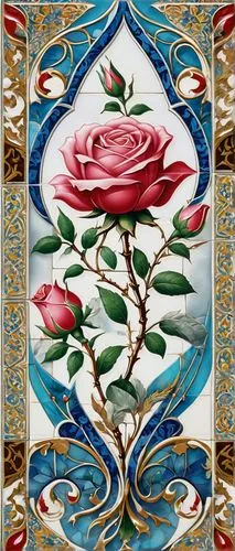 azulejos,azulejo,art nouveau frame,floral ornament,qajar,golestan,Art,Classical Oil Painting,Classical Oil Painting 02