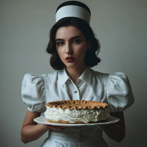 woman holding pie,waitress,maidservant,nurse,pastry chef,religieuse,confectioner,girl in the kitchen,rogel,pastikova,stewardess,foodgoddess,confection,vintage woman,hostess,girl with bread-and-butter,food styling,female nurse,caterer,nurses,Photography,Documentary Photography,Documentary Photography 08