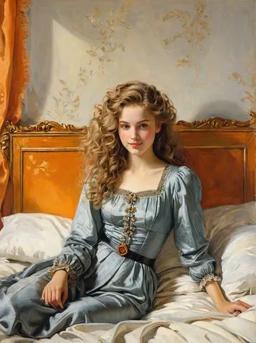 woman on bed,perugini,girl in bed,emile vernon,millais,lucquin,Art,Classical Oil Painting,Classical Oil Painting 42