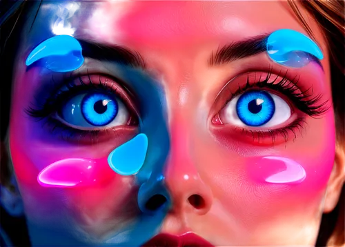 neon body painting,neon makeup,women's eyes,digital painting,digital art,eyes,digital artwork,neon light,pop art effect,hyperstimulation,lumo,ojos,dazzler,eyeballs,digiart,delirium,pop art girl,blue eyes,world digital painting,pop art woman,Conceptual Art,Fantasy,Fantasy 22