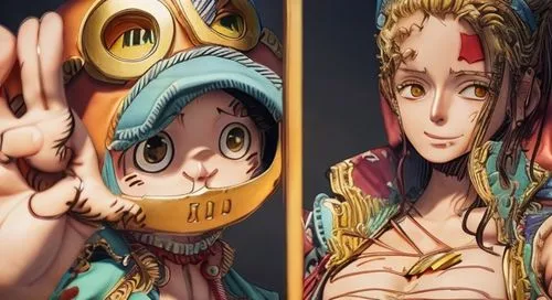 one piece
,amano,anime 3d,stand models,nami,doll looking in mirror,franky,gyro,magi,mother and daughter,vanessa (butterfly),io,alibaba,ora,doll figures,cosmetic,christmas banner,the three magi,she,baz