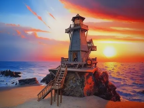 electric lighthouse,lighthouse,light house,red lighthouse,petit minou lighthouse,lifeguard tower,point lighthouse torch,light station,crisp point lighthouse,old point loma lighthouse,fairy chimney,gui