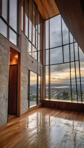 snohetta,glass wall,penthouses,structural glass,the observation deck,hardwood floors,glass window,glass panes,observation deck,luxury home interior,hearst,okanagan,greystone,contemporary decor,glass facade,foyer,interior modern design,sumapaz,loft,wooden windows,Conceptual Art,Fantasy,Fantasy 31